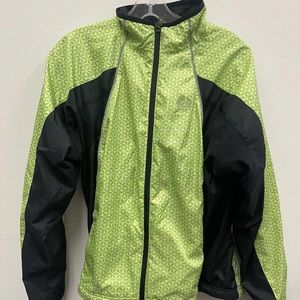 L. L. Bean Jacket Women’s Size Large Green Geometric Vented Breathable